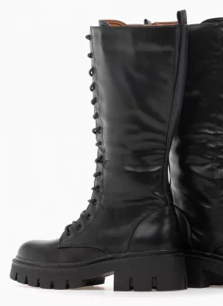 The Fashion Project Μπότες με κορδόνια και φερμουάρ - Μαύρο -The Fashion Project Κατάστημα all day mpotes me kordonia 97501 72t