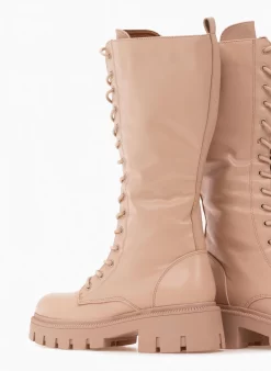 The Fashion Project Μπότες με κορδόνια και φερμουάρ - Μπεζ -The Fashion Project Κατάστημα all day mpotes me kordonia 97502 fg8c
