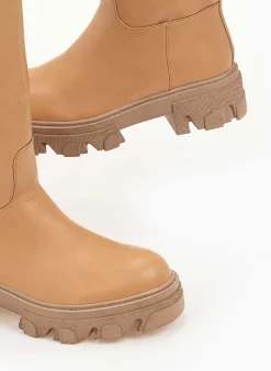 The Fashion Project Μπότες Chunky με φερμουάρ - Κάμελ 4 The Fashion Project Μπότες Chunky με φερμουάρ - Κάμελ -The Fashion Project Κατάστημα casual chunky mpotes 97212 v950