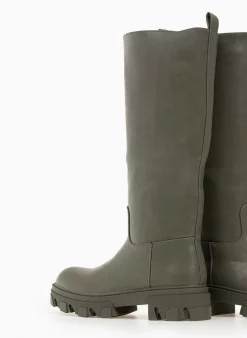 The Fashion Project Μπότες Chunky με φερμουάρ - Χακί -The Fashion Project Κατάστημα casual chunky mpotes 97214 sckn