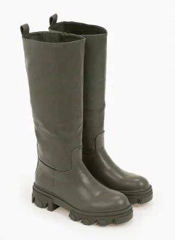 The Fashion Project Μπότες Chunky με φερμουάρ - Χακί -The Fashion Project Κατάστημα casual chunky mpotes 97214 utn1