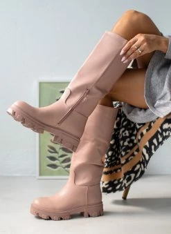 The Fashion Project Μπότες Chunky με φερμουάρ - Σάπιο μήλο