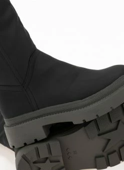 The Fashion Project Μπότες Chunky με υφασμάτινα θηλάκια - Χακί/Μαύρο -The Fashion Project Κατάστημα casual mat mpotes me ufasmatina thilakia 97626 brli