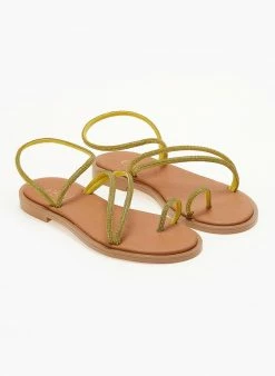 Σανδάλια δερμάτινα με Strass λουράκια Estil - Κίτρινο 6 Σανδάλια δερμάτινα με Strass λουράκια Estil - Κίτρινο -The Fashion Project Κατάστημα dermatina estil sandalia me strass lourakia 104695 pt2m