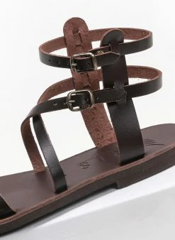 Σανδάλια δερμάτινα με πολλά λουράκια Iris - Καφέ -The Fashion Project Κατάστημα dermatina gladiator sandalia me diplo desimo 90992 7n7d