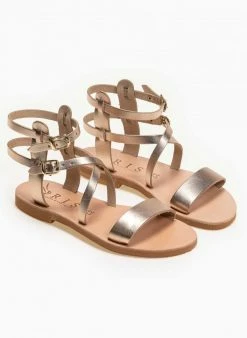 Σανδάλια δερμάτινα με πολλά λουράκια Iris - Mocha -The Fashion Project Κατάστημα dermatina gladiator sandalia me diplo desimo 90993 ikol