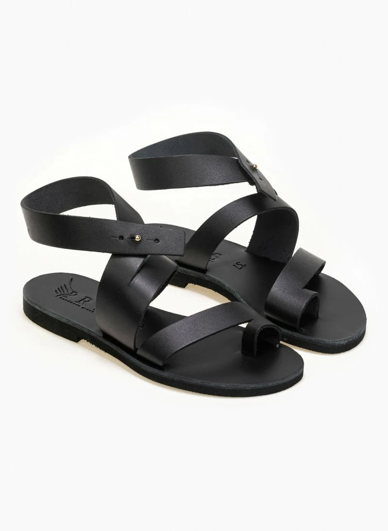 Σανδάλια δερμάτινα με ιδιαίτερο κούμπωμα Iris - Μαύρο Σανδάλια δερμάτινα με ιδιαίτερο κούμπωμα Iris - Μαύρο -The Fashion Project Κατάστημα dermatina isia pedila me idiaitero koumpwma 91018 w4fv