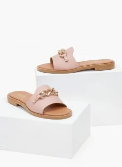 Σανδάλια δερμάτινα με αλυσίδα Estil - Nude 6 Σανδάλια δερμάτινα με αλυσίδα Estil - Nude -The Fashion Project Κατάστημα dermatina sandalia estil me alusida 100802 eiy9