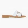 Σανδάλια δερμάτινα με αγκράφα Estil - Λευκό -The Fashion Project Κατάστημα dermatina sandalia estil me anoigmata 100783 dhtz