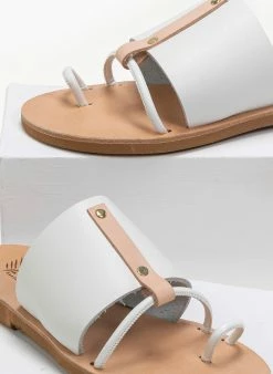 Σανδάλια δερμάτινα με διχρωμία Iris - Λευκό -The Fashion Project Κατάστημα dermatina sandalia me dixrwmia 90649 n8n1