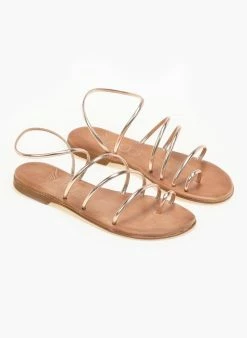 Σανδάλια δερμάτινα με λεπτά λουράκια Iris - Χαλκός 5 Σανδάλια δερμάτινα με λεπτά λουράκια Iris - Χαλκός -The Fashion Project Κατάστημα dermatina sandalia me lepta lourakia 90600 rgiu
