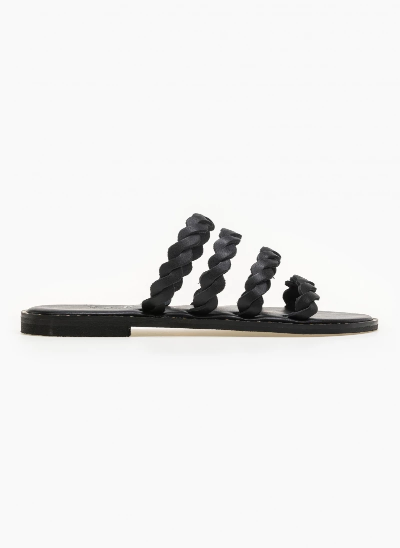 Σανδάλια δερμάτινα με λουράκια Iris - Μαύρο Σανδάλια δερμάτινα με λουράκια Iris - Μαύρο -The Fashion Project Κατάστημα dermatina sandalia me lourakia 90645 ikb8