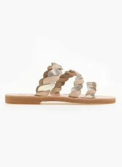 Σανδάλια δερμάτινα με πλεγμένα λουράκια Iris - Ζαχαρί 5 Σανδάλια δερμάτινα με πλεγμένα λουράκια Iris - Ζαχαρί -The Fashion Project Κατάστημα dermatina sandalia me plegmena lourakia 90615 s747