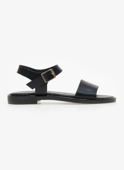 Σανδάλια δερμάτινα με φάσα Tfp - Μαύρο