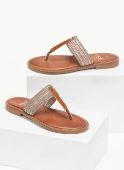 Σανδάλια δερμάτινα με σχέδιο στη φάσα Estil - Χαλκός 9 Σανδάλια δερμάτινα με σχέδιο στη φάσα Estil - Χαλκός -The Fashion Project Κατάστημα estil dermatina boho sandalia 91457 t9iv