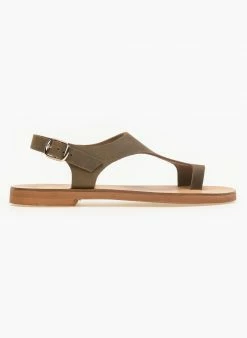 Σανδάλια δερμάτινα Ankle Strap Estil - Χακί 5 Σανδάλια δερμάτινα Ankle Strap Estil - Χακί -The Fashion Project Κατάστημα estil dermatina isia pedila 91389 0yvx