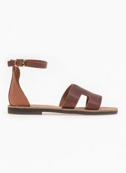 Σανδάλια δερμάτινα Ankle Strap Estil - Ταμπά -The Fashion Project Κατάστημα estil dermatina isia pedila me kleisti fterna 92101 b6lw