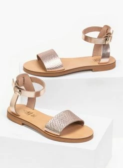 Σανδάλια δερμάτινα με Pattern Tfp - Χαλκός -The Fashion Project Κατάστημα estil dermatina isia pedila me pattern fidi 91275 lnw5