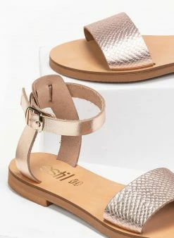 Σανδάλια δερμάτινα με Pattern Tfp - Χαλκός -The Fashion Project Κατάστημα estil dermatina isia pedila me pattern fidi 91275 mkm9