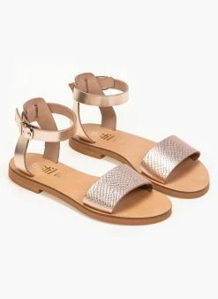 Σανδάλια δερμάτινα με Pattern Tfp - Χαλκός -The Fashion Project Κατάστημα estil dermatina isia pedila me pattern fidi 91275 nd7x