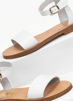 Σανδάλια δερμάτινα με Pattern Tfp - Λευκό -The Fashion Project Κατάστημα estil dermatina isia pedila me pattern fidi 93194 jtkr
