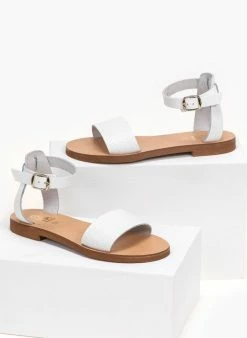 Σανδάλια δερμάτινα με Pattern Tfp - Λευκό -The Fashion Project Κατάστημα estil dermatina isia pedila me pattern fidi 93194 yx61