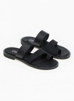 Σανδάλια δερμάτινα με δυο φάσες Estil - Μαύρο 6 Σανδάλια δερμάτινα με δυο φάσες Estil - Μαύρο -The Fashion Project Κατάστημα estil dermatina sandalia me duo fases 91888 bpvt