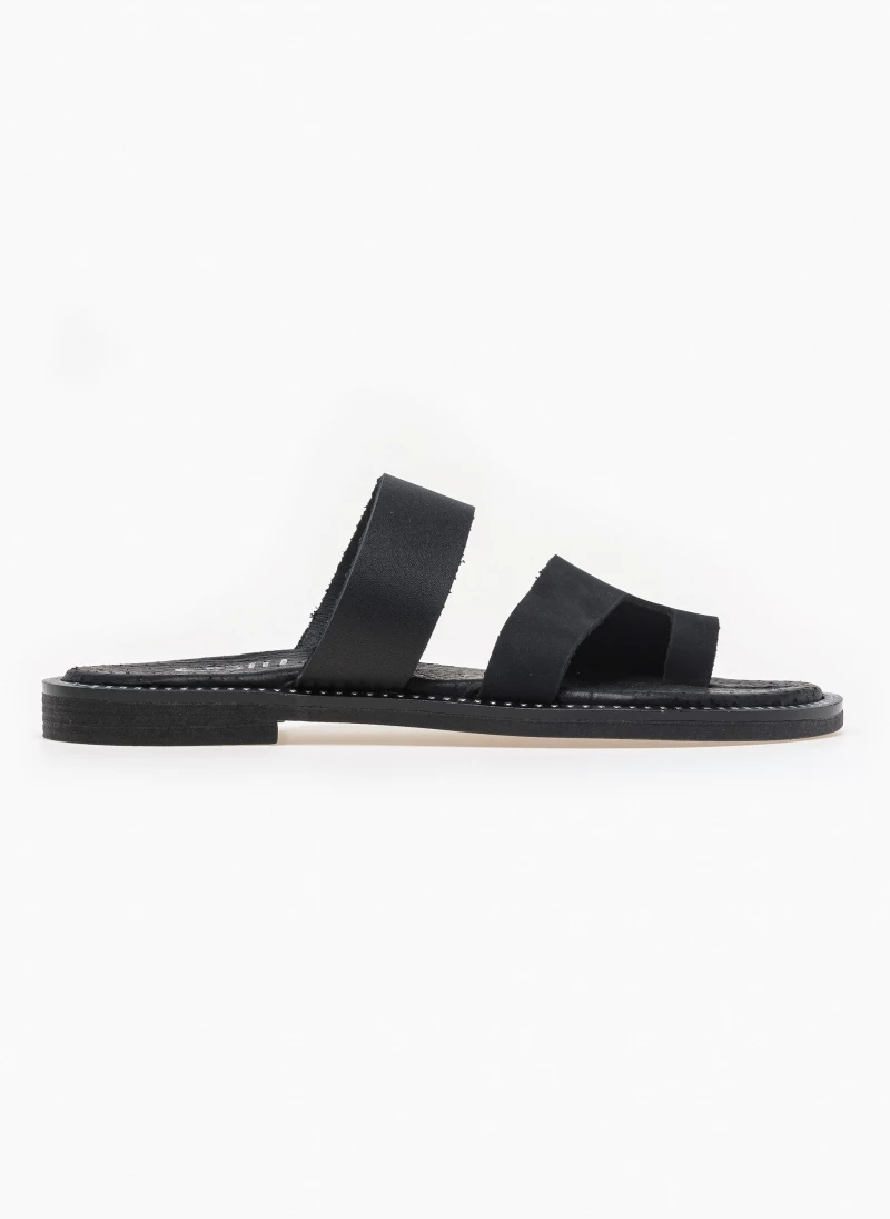 Σανδάλια δερμάτινα με δυο φάσες estil - Μαύρο Σανδάλια δερμάτινα με δυο φάσες Estil - Μαύρο -The Fashion Project Κατάστημα estil dermatina sandalia me duo fases 91888 y6jk