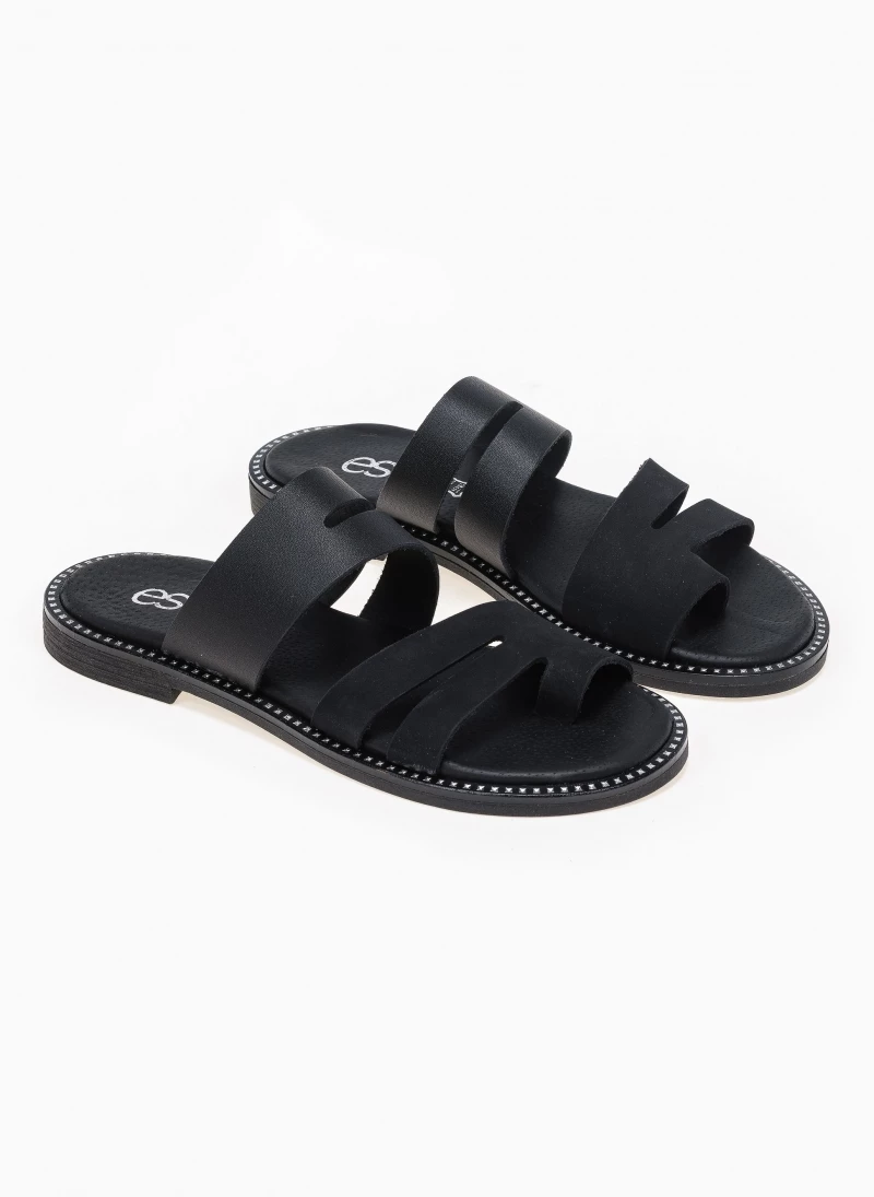 Σανδάλια δερμάτινα ανοίγματα στη φάσα estil - Μαύρο Σανδάλια δερμάτινα ανοίγματα στη φάσα Estil - Μαύρο -The Fashion Project Κατάστημα estil dermatina sandalia me duo fases kai anoigmat 91894 gigv