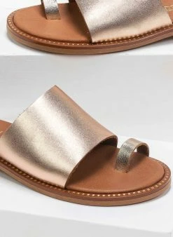 Σανδάλια δερμάτινα με φαρδιά φάσα Estil - Χαλκός -The Fashion Project Κατάστημα estil dermatina sandalia me fardia fasa 90239 ns9d