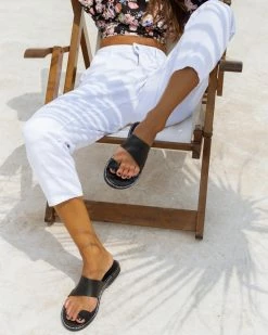 The Fashion Project Σανδάλια Estil δερμάτινα με λοξή φάσα - Μαύρο -The Fashion Project Κατάστημα estil dermatina sandalia me loksi fasa 91883 ayer