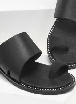 The Fashion Project Σανδάλια Estil δερμάτινα με λοξή φάσα - Μαύρο -The Fashion Project Κατάστημα estil dermatina sandalia me loksi fasa 91883 g5iv