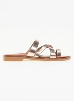 Σανδάλια δερμάτινα με λουράκια χιαστί Estil - Χαλκός -The Fashion Project Κατάστημα estil dermatina sandalia me lourakia xiasti 91421 wa4e