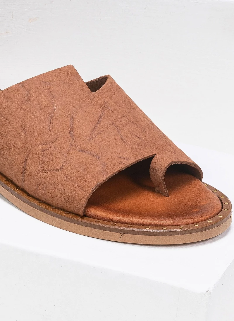 Σανδάλια δερμάτινα με pattern τσαλακωτό estil - Ταμπά Σανδάλια δερμάτινα με Pattern τσαλακωτό Estil - Ταμπά -The Fashion Project Κατάστημα estil dermatina sandalia me pattern tsalakwto 91409 kvl9