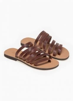 Σανδάλια δερμάτινα με λουράκια Estil - Ταμπά -The Fashion Project Κατάστημα estil dermatina sandalia me polla lourakia 92093 e2eo