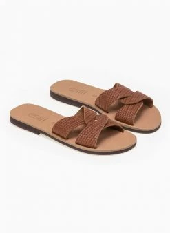 Σανδάλια δερμάτινα με σχέδιο ψάθα Estil - Ταμπά 5 Σανδάλια δερμάτινα με σχέδιο ψάθα Estil - Ταμπά -The Fashion Project Κατάστημα estil dermatina sandalia me sxedio psatha 91778 cfri