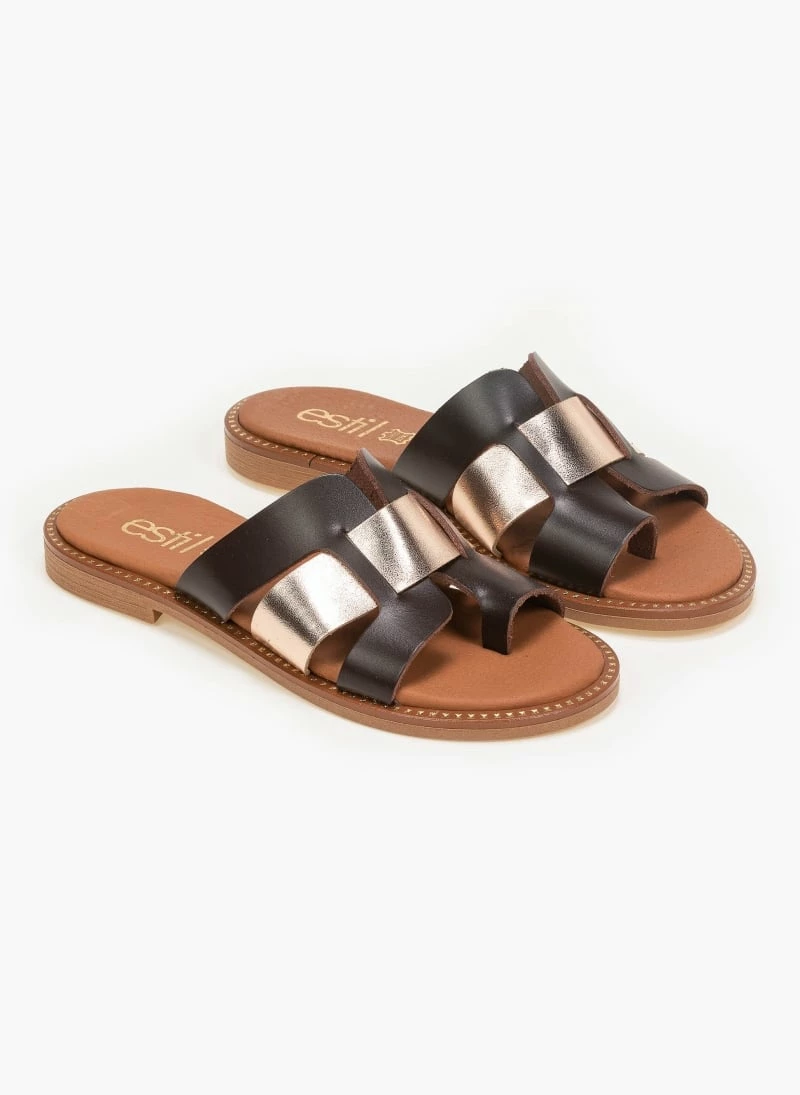Σανδάλια δερμάτινα σε μεταλλικές αποχρώσεις estil - Καφέ Σανδάλια δερμάτινα σε μεταλλικές αποχρώσεις Estil - Καφέ -The Fashion Project Κατάστημα estil dermatina sandalia se metallikes apoxrwseis 92346 ltm8