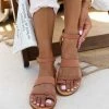 Σανδάλα δερμάτινα Ankle Strap Estil - Κεραμιδί -The Fashion Project Κατάστημα estil nubuck dermatina pedila 91141 cvm2