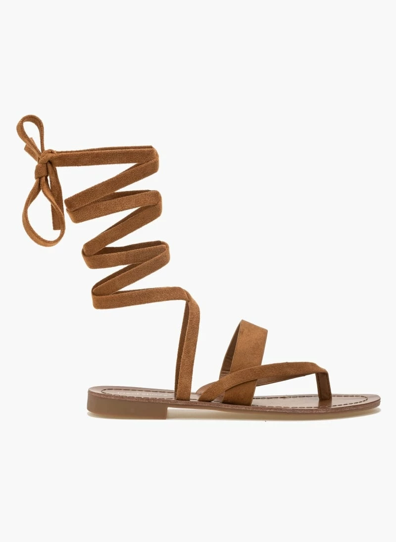 Σανδάλια με κορδόνια suede - Ταμπά The Fashion Project Σανδάλια με κορδόνια Suede - Ταμπά -The Fashion Project Κατάστημα flat lace up sandalia 87286 j9ks