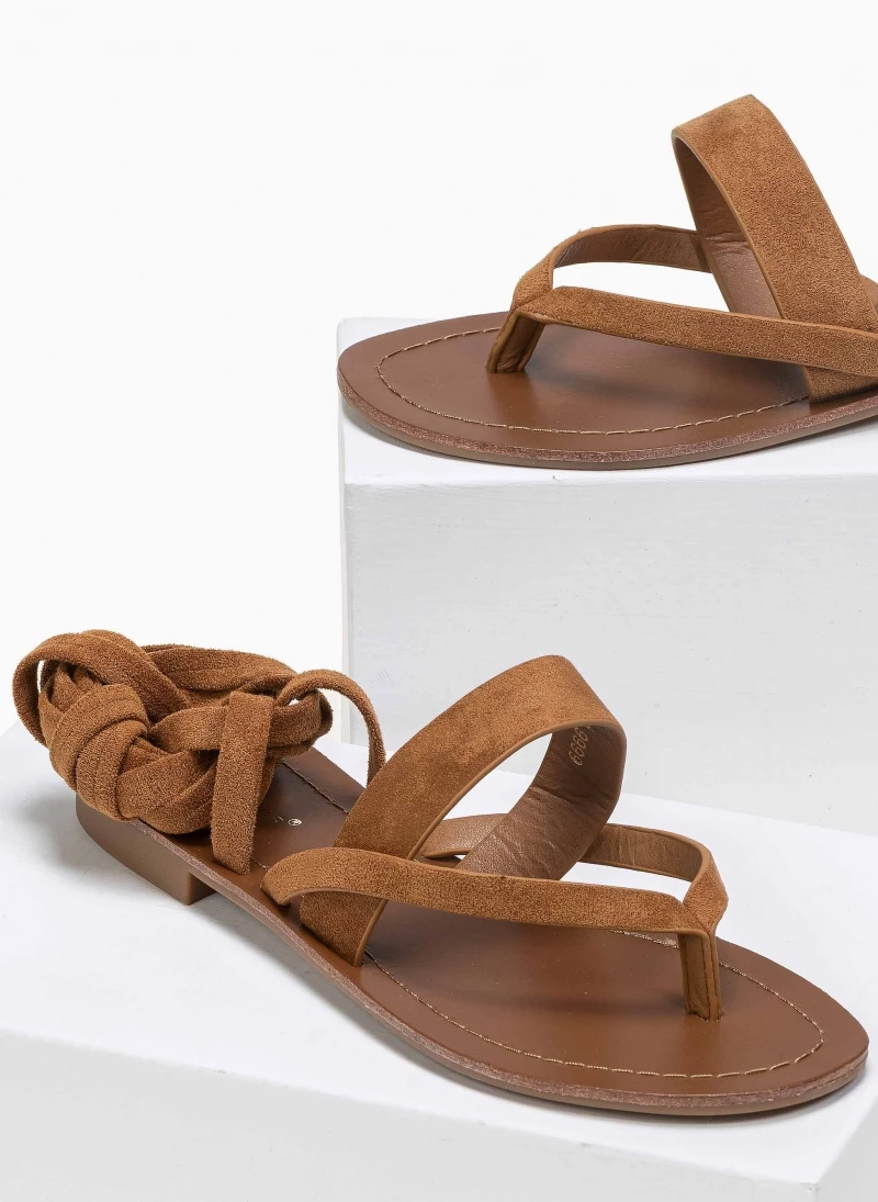 Σανδάλια με κορδόνια suede - Ταμπά The Fashion Project Σανδάλια με κορδόνια Suede - Ταμπά -The Fashion Project Κατάστημα flat lace up sandalia 87286 ouzg