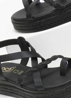 Flatforms δερμάτινα με Glitter Estil - Μαύρο 4 Flatforms δερμάτινα με Glitter Estil - Μαύρο -The Fashion Project Κατάστημα flatforms dermatina me glitter estil 110511 ktwg