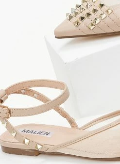 The Fashion Project Μπαλαρίνες ίσιες με διαφάνεια και τρουκς - Μπεζ -The Fashion Project Κατάστημα goves isies me diafaneia kai trouks 99907 c75p