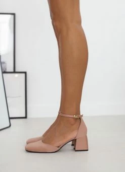 Γόβες καρέ σατέν με μπαρέτα Tfp - Nude -The Fashion Project Κατάστημα goves kare saten me mpareta tfp 108798 wflv