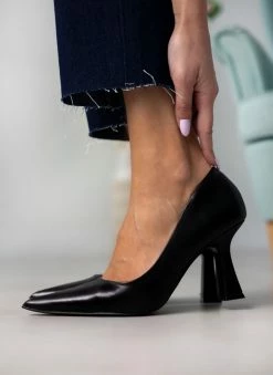 The Fashion Project Γόβες μυτερές με ιδιαίτερο τακούνι - Μαύρο -The Fashion Project Κατάστημα goves muteres me idiaitero takouni 110680 6mi4