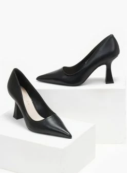 The Fashion Project Γόβες μυτερές με ιδιαίτερο τακούνι - Μαύρο -The Fashion Project Κατάστημα goves muteres me idiaitero takouni 110680 9e9x