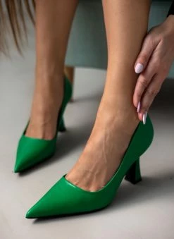 The Fashion Project Γόβες μυτερές με ιδιαίτερο τακούνι - Πράσινο