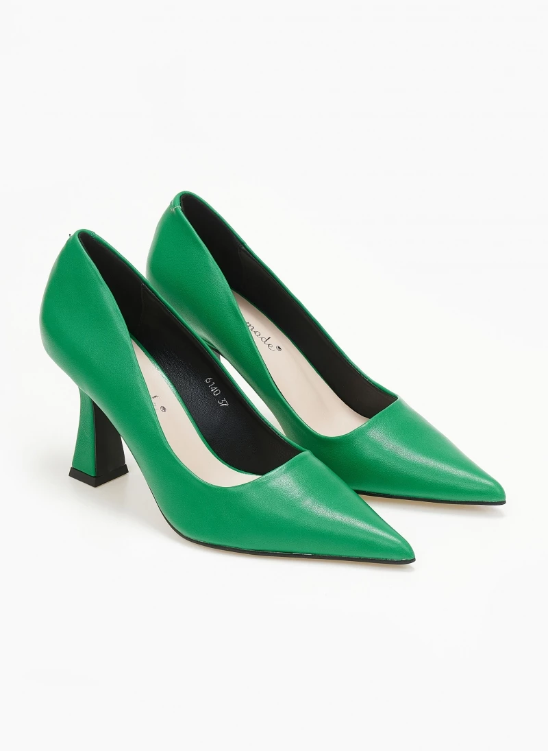 Γόβες μυτερές με ιδιαίτερο τακούνι - Πράσινο The Fashion Project Γόβες μυτερές με ιδιαίτερο τακούνι - Πράσινο -The Fashion Project Κατάστημα goves muteres me idiaitero takouni 110682 w79k