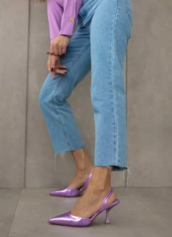 The Fashion Project Γόβες μυτερές με καμπάνα τακούνι - Μωβ ανοιχτό -The Fashion Project Κατάστημα goves muteres me kampana takouni 110977 5tpm