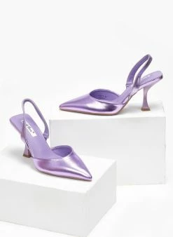 The Fashion Project Γόβες μυτερές με καμπάνα τακούνι - Μωβ ανοιχτό -The Fashion Project Κατάστημα goves muteres me kampana takouni 110977 cyv6