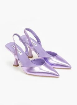 The Fashion Project Γόβες μυτερές με καμπάνα τακούνι - Μωβ ανοιχτό -The Fashion Project Κατάστημα goves muteres me kampana takouni 110977 rvub